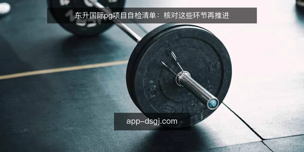 东升国际pg项目自检清单：核对这些环节再推进 — 为什么现在需要做一次东升国际pg项目自检 配图