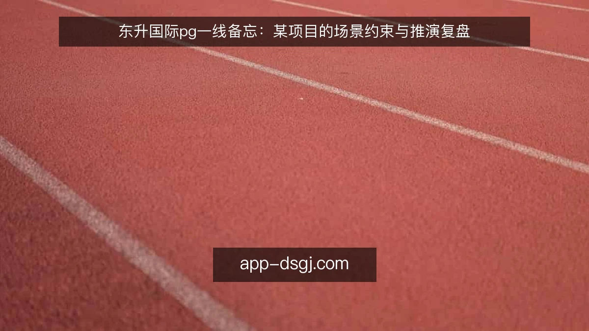 东升国际pg一线备忘:某项目的场景约束与推演复盘