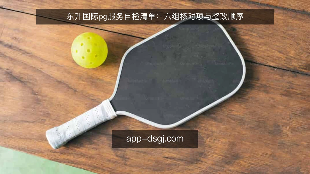 东升国际pg服务自检清单：六组核对项与整改顺序